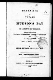 Cover of: Narrative of a voyage to Hudson's Bay in His Majesty's ship Rosamond by Edward Chappell