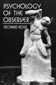 Cover of: Psychology of the Observer