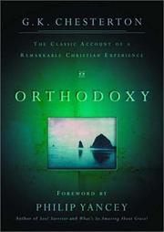 Cover of: Orthodoxy | G. K. Chesterton