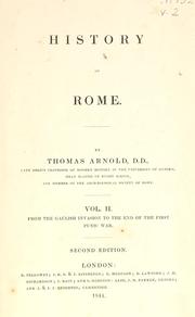 Cover of: History of Rome. by Arnold, Thomas
