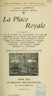 Cover of: La Place Royale