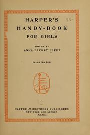 Cover of: Harper's handy-book for girls, ed