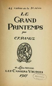 Cover of: Le grand printemps