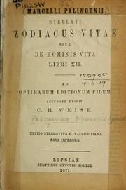 Cover of: Zodiacus vitae: sive, De hominis vita libri XII