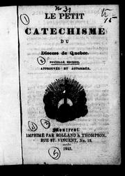 Cover of: Le Petit catéchisme du diocèse de Québec