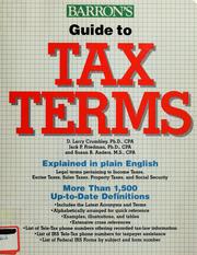 Cover of: Guide to tax terms