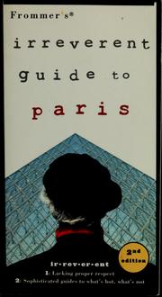 Cover of: Frommer's Irreverent Guide to Paris (2nd ed)