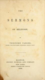 Cover of: Ten Sermons of Religion