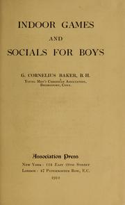 Cover of: Indoor games and socials for boys