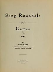 Cover of: Song-roundels and games