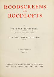 Cover of: Roodscreens and roodlofts by Frederick Bligh Bond