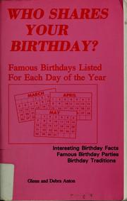 Cover of: Who shares your birthday? by Glenn Anton