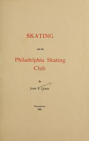 Cover of: Skating and the Philadelphia skating club
