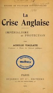 La Crise anglaise by Achille Viallate