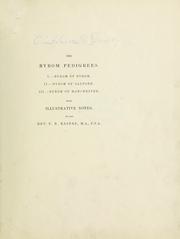 Cover of: The Byrom pedigrees: I. Byrom of Byrom.  II. Byrom of Salford. III. Byrom of Manchester