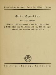Otto Speckter, mit einer Bibliographie von Karl Hobrecker by F. H. Ehmcke