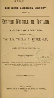 Cover of English misrule in Ireland
