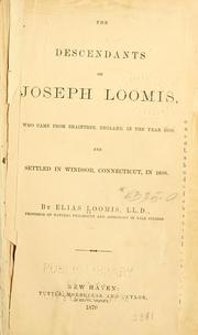 Cover of: Descendants of Joseph Loomis by Elias Loomis, Elias Loomis