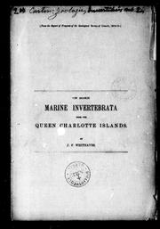 On some marine invertebrata from the Queen Charlotte Islands by Joseph Frederick Whiteaves