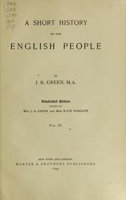 Cover of: A short history of the English people | John Richard Green