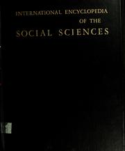 Cover of: International encyclopedia of the social sciences.