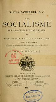 Cover of: Le socialisme: ses principes fondamentaux et son impossibilité pratique