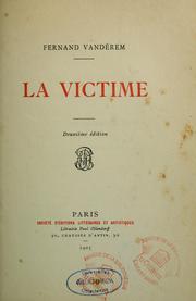 Cover of: La victime