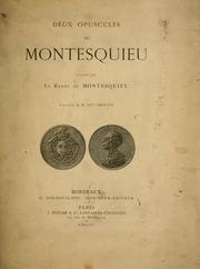 Cover of: Mélanges inédits de Montesquieu
