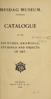 Cover of: Catalogue of the pictures, drawings, etchings and objects of art
