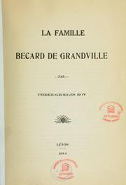 Cover of: La famille Bécard de Grandville
