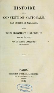 Cover of: Histoire de la Convention nationale