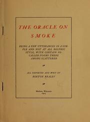 Cover of: The oracle on smoke by Braley, Berton