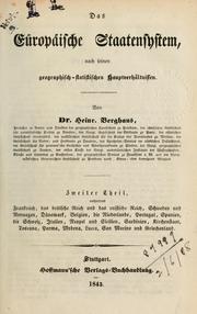 Cover of: Allgemeine Länder- und Völkerkunde by Berghaus, Heinrich Karl Wilhelm