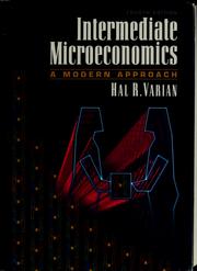 Cover of: Intermediate microeconomics by Hal R. Varian