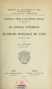 Cover of: Contribution à l'étude de deux réformes judiciaires au XVIIIe siècle