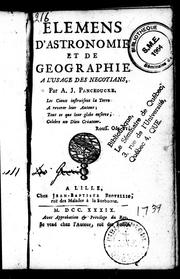 Cover of: Elemens d'astronomie et de geographie by André Joseph Panckoucke