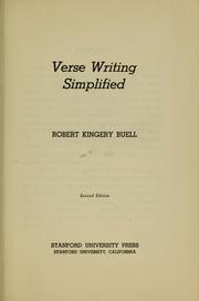 Cover of: Verse writing simplified