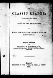 Cover of: The Classic reader | W. Hamilton