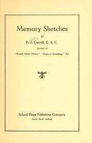 Cover of: Memory sketches