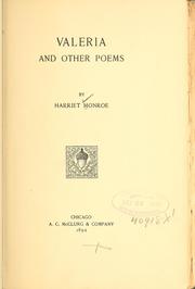 Cover of: Valeria and other poems