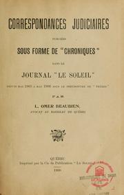 Cover of: Correspondances judiciaires
