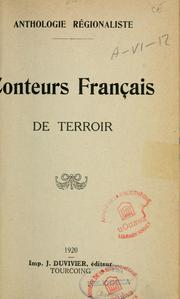 Cover of: Conteurs français de terroir by Pierre Billaud