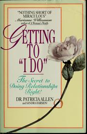 Cover of: Getting to "I do" by Allen, Patricia, Allen, Patricia