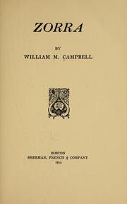 Cover of: Zorra by William M. Campbell, William M. Campbell