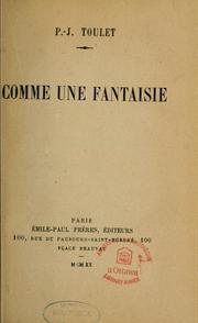 Cover of: Comme une fantaisie by Paul Jean Toulet