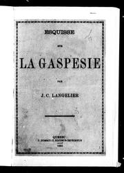 Cover of: Esquisse sur la Gaspésie