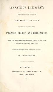Cover of: Annals of the West | James H. Perkins