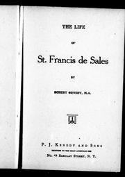 Cover of: The life of St. Francis de Sales by Robert Ornsby