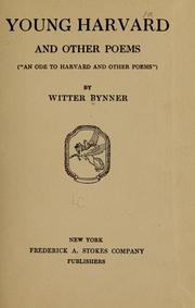 Cover of: Young Harvard, and other poems