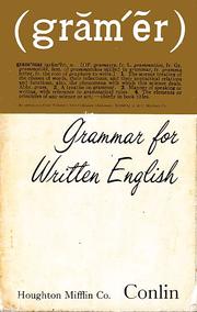 Cover of: Grammar for written English.
